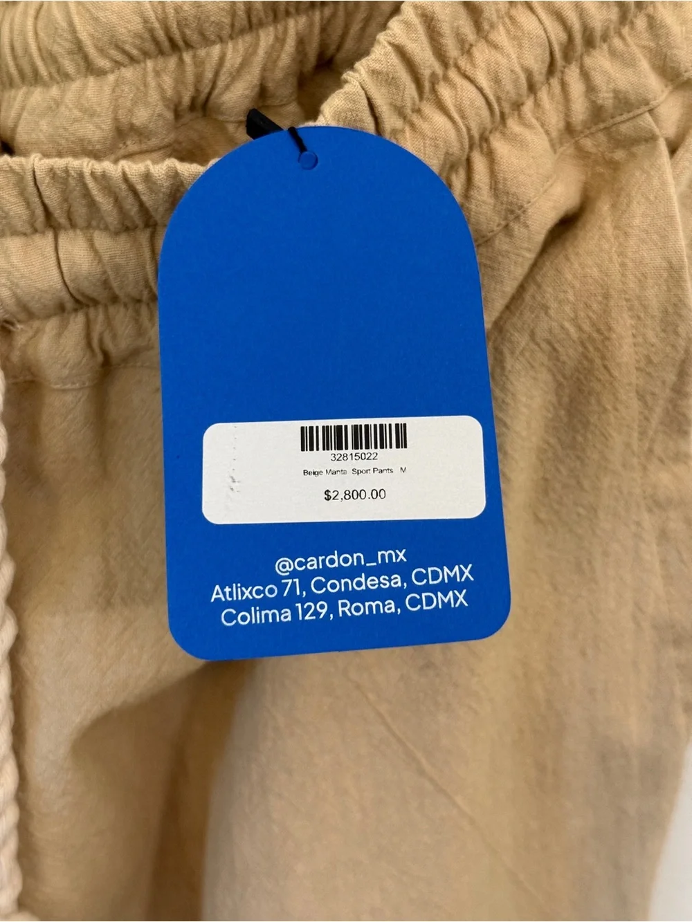 NWT Tan Drawstring Casual Cotton Summer Pants S